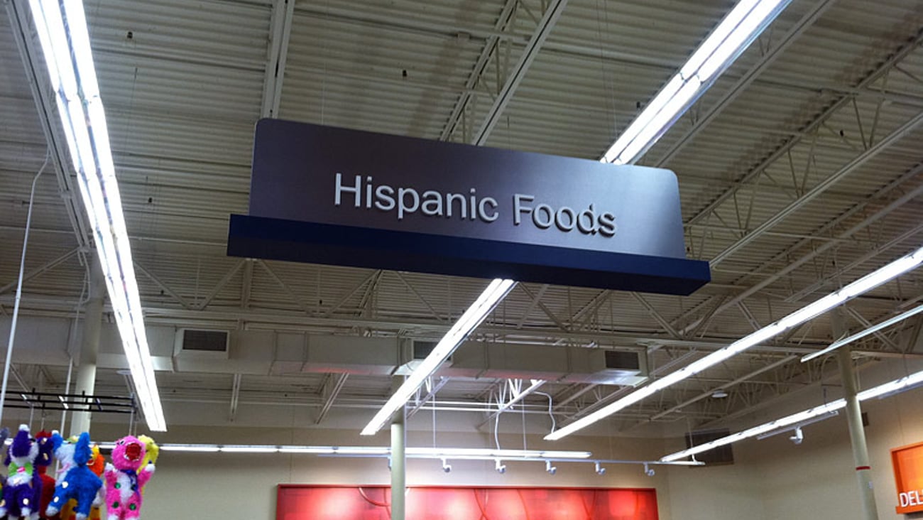 Meijer Marketplace 'Hispanic Foods' Aisle Marker