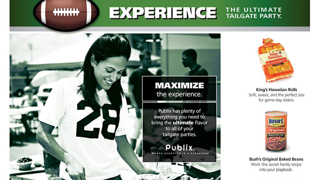 Publix 'Ultimate Tailgate Party' Landing Page