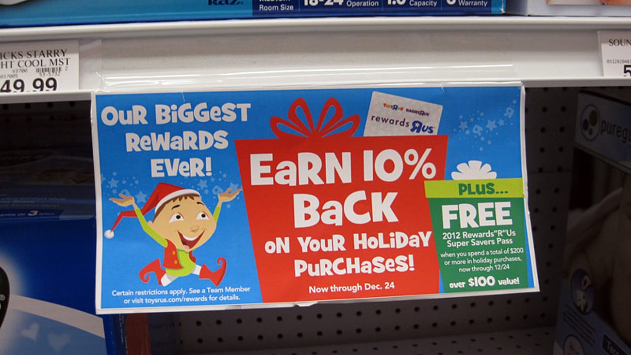 Toys "R" Us 'Biggest Rewards Ever' Shelf Sign