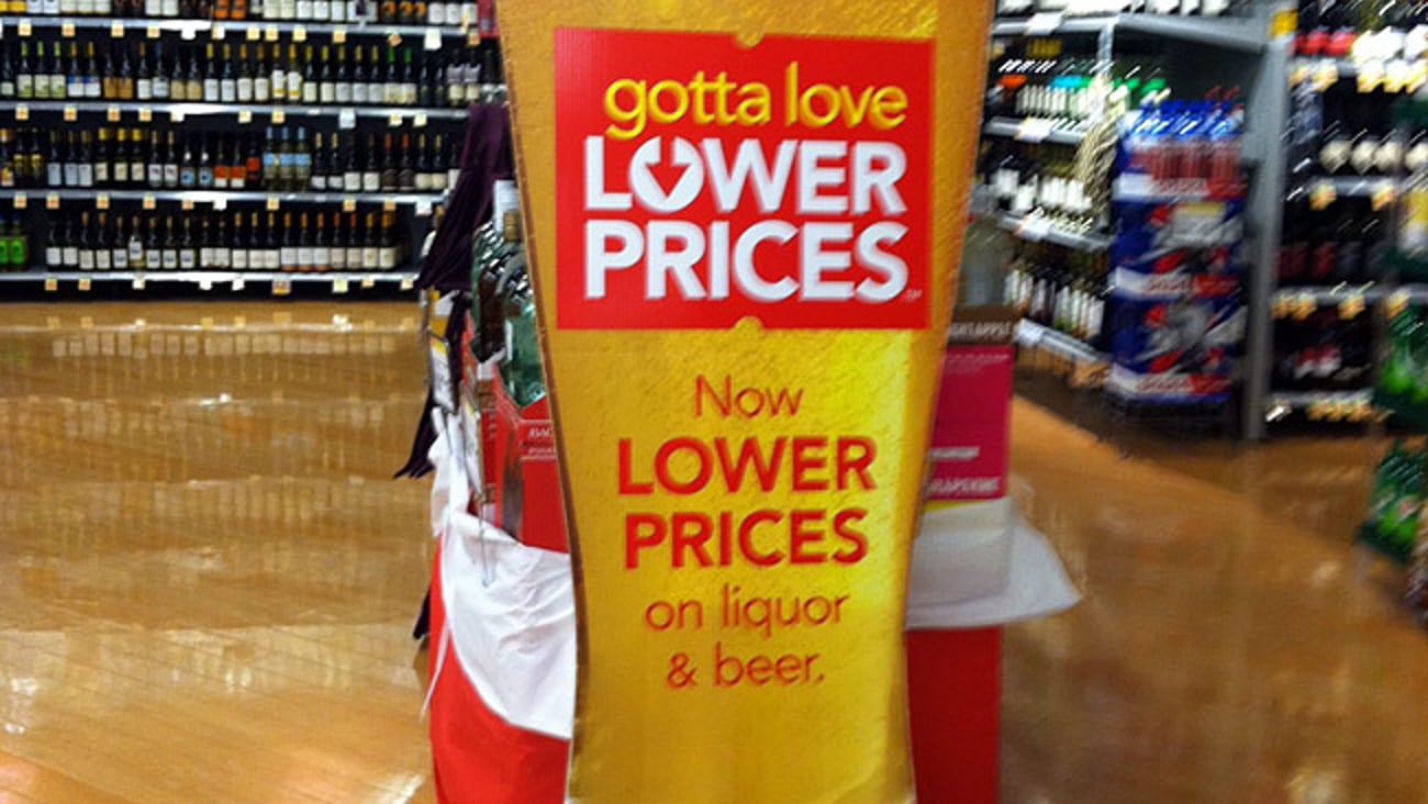 Jewel-Osco 'Lower Prices' Beer Standee