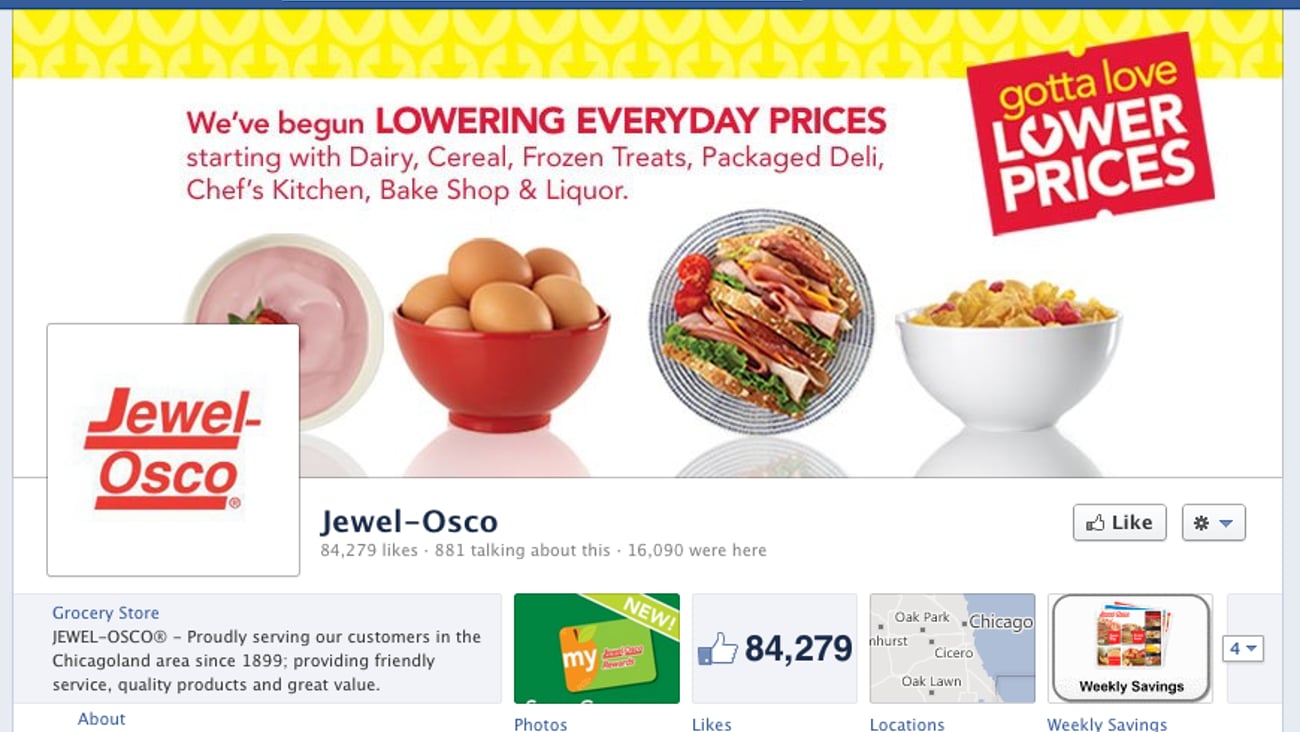 Jewel-Osco 'Gotta Love Lower Prices' Facebook Page