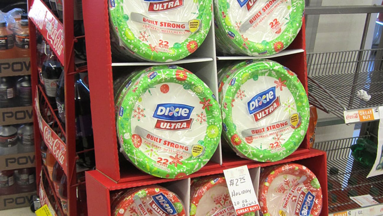 Dixie Ultra Holiday Plates Shipper