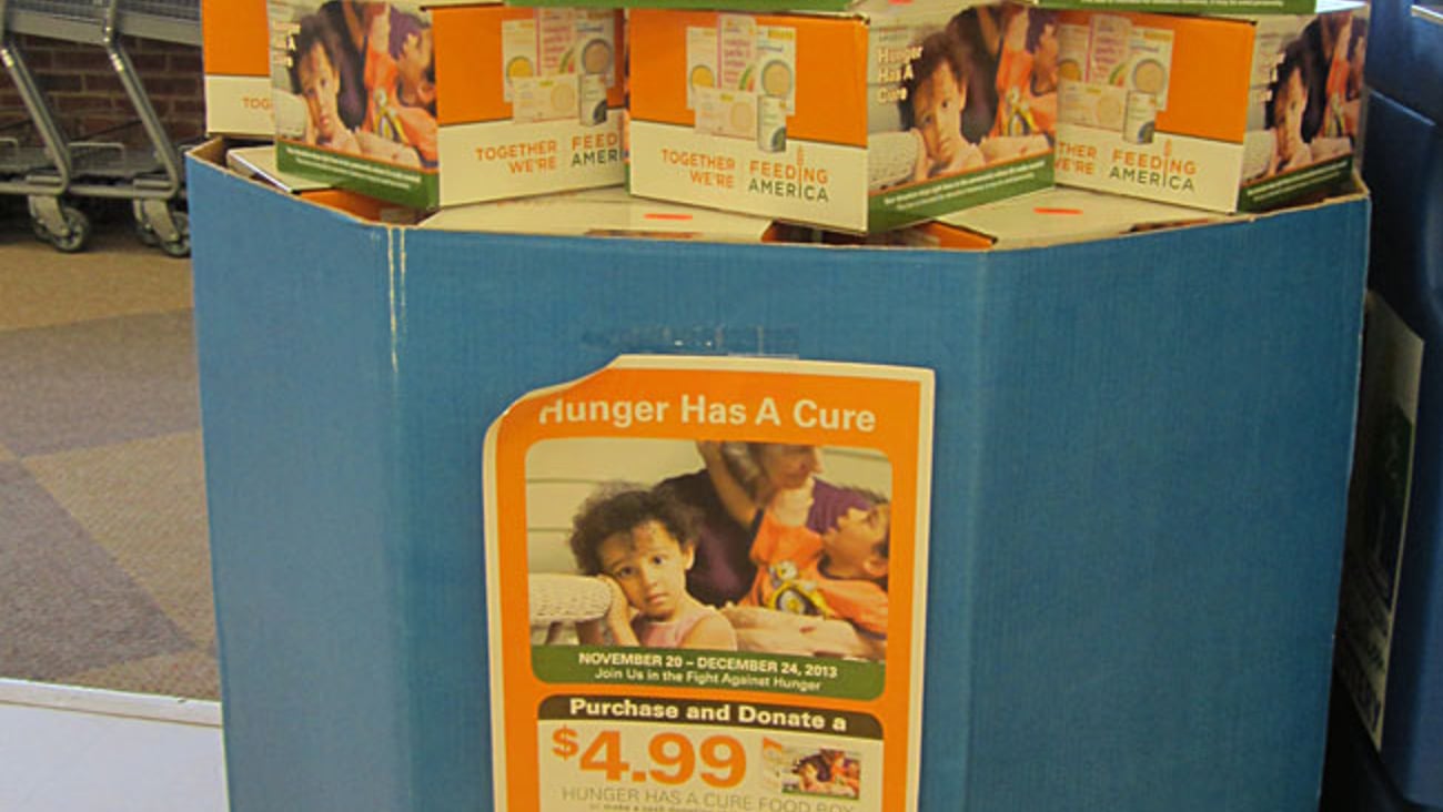 Food Lion 'Hunger Has a Cure' Dump Bin