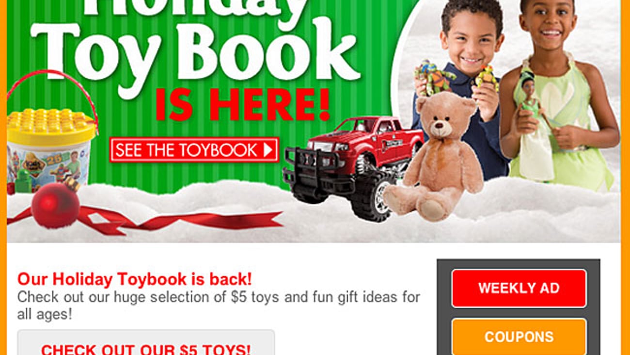 Family Dollar 'Holiday Toy Book' Email Ad