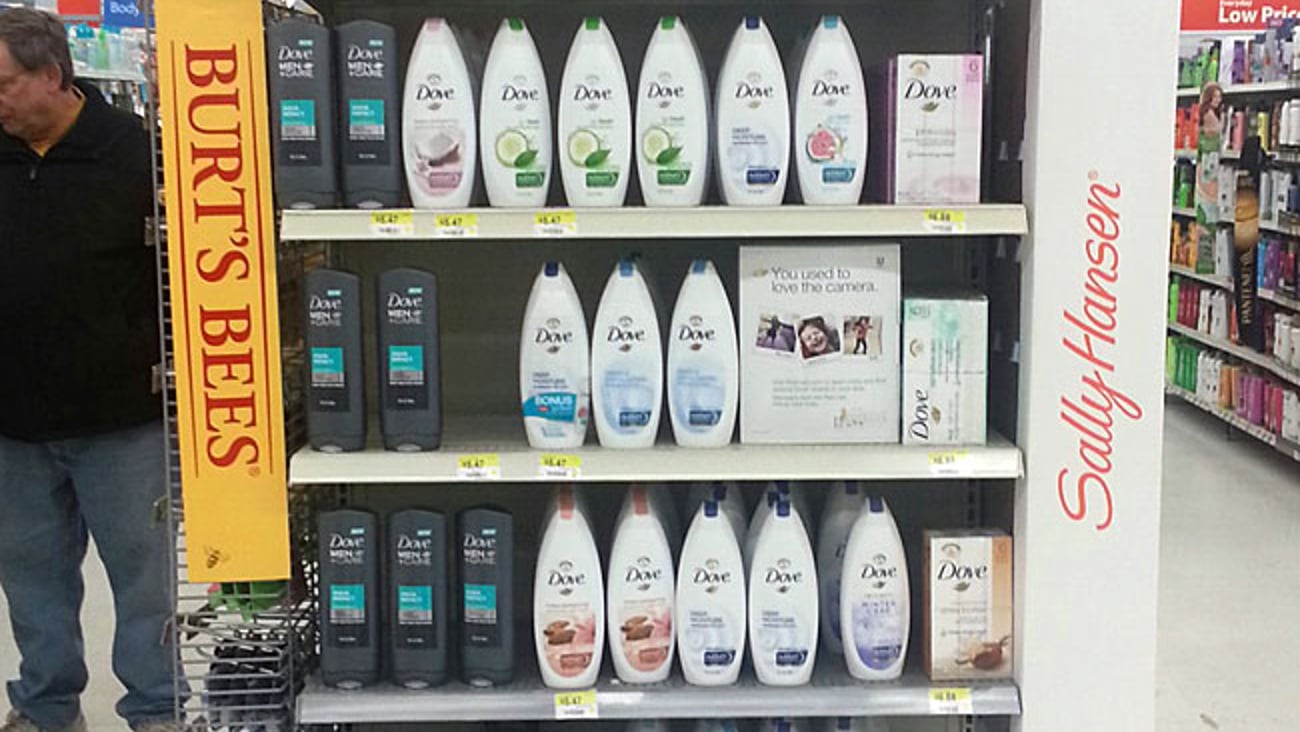 Walmart Dove 'Love the Camera' Endcap