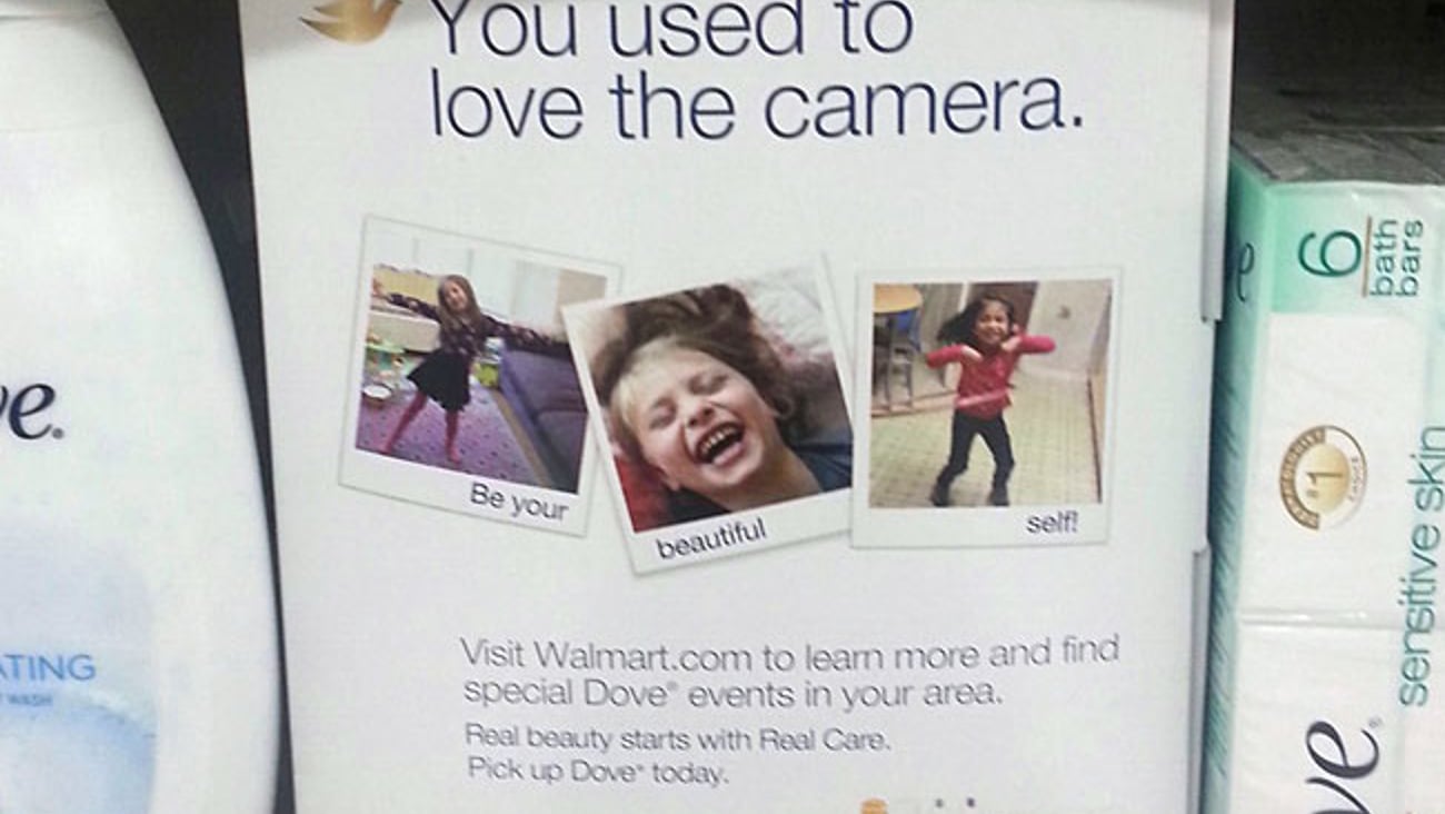 Dove Walmart 'Love the Camera' Shelf Blocker