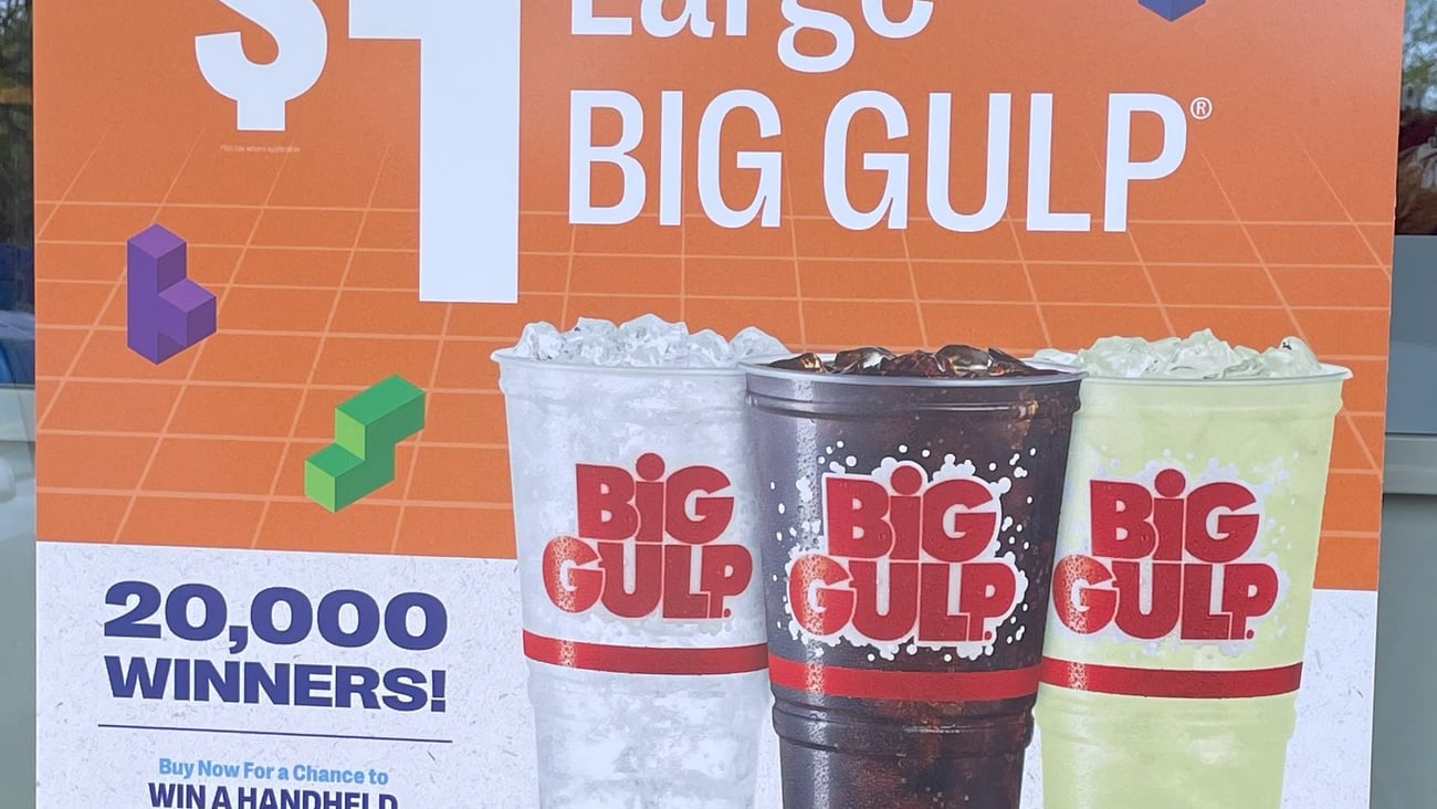 7-Eleven Big Gulp Tetris Window Poster