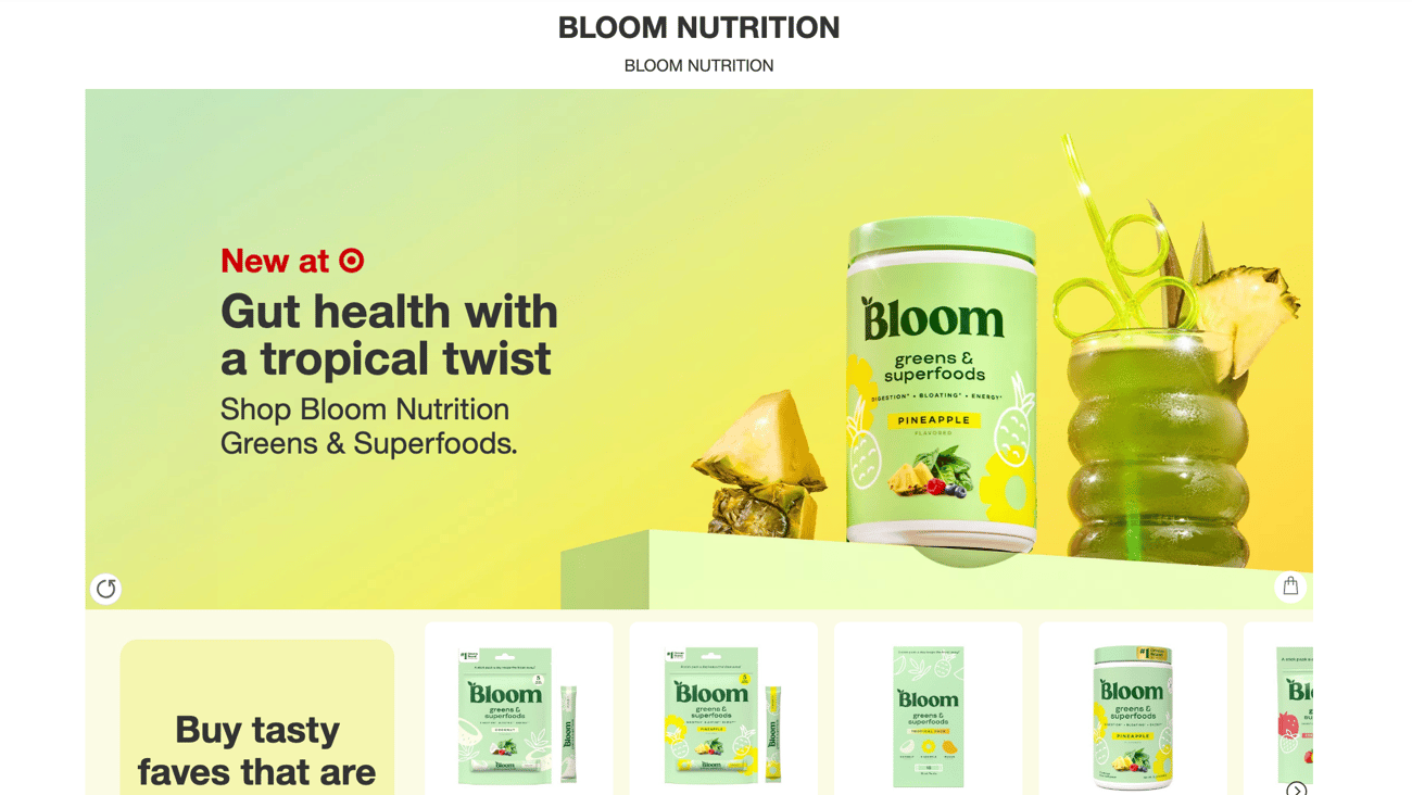 Target Bloom Web Page