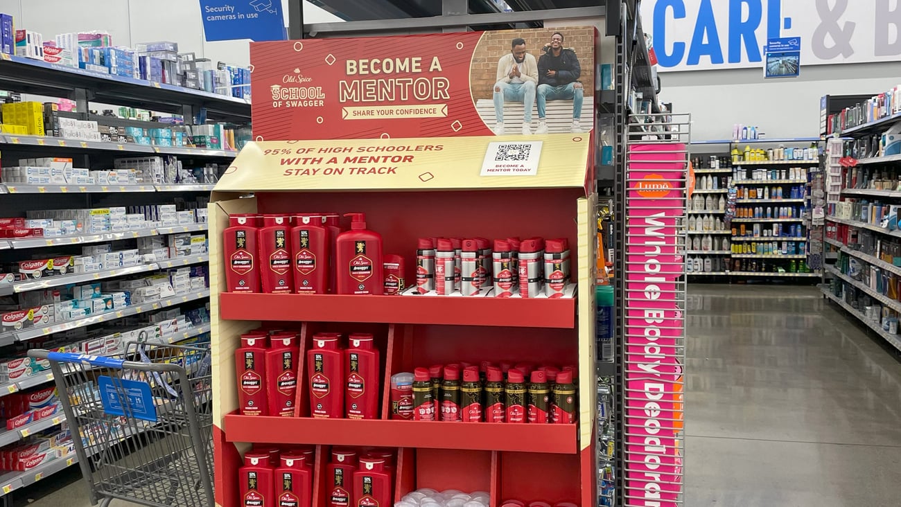 Old Spice Walmart 'School of Swagger' Endcap