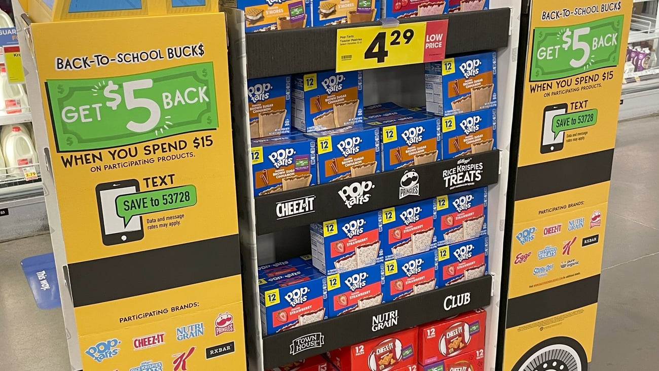 Kellanova 'Back-to-School Bucks' Aisle Display