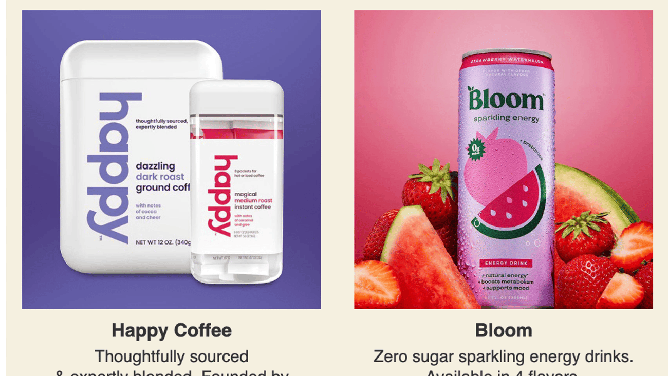 Target Bloom Sparkling Energy Drinks Email Ad