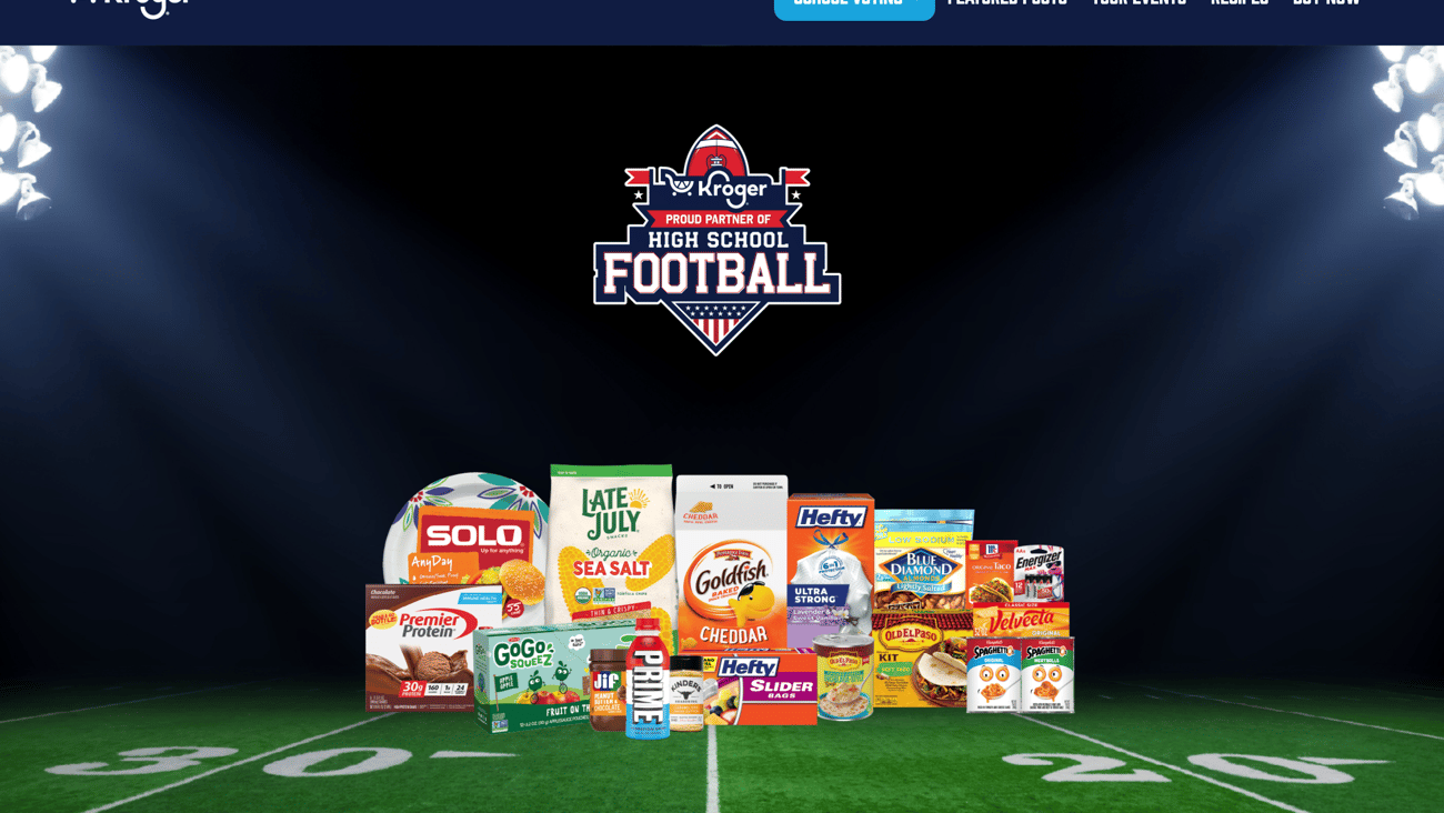 Kroger 'Proud Partner of College Football' Web Page