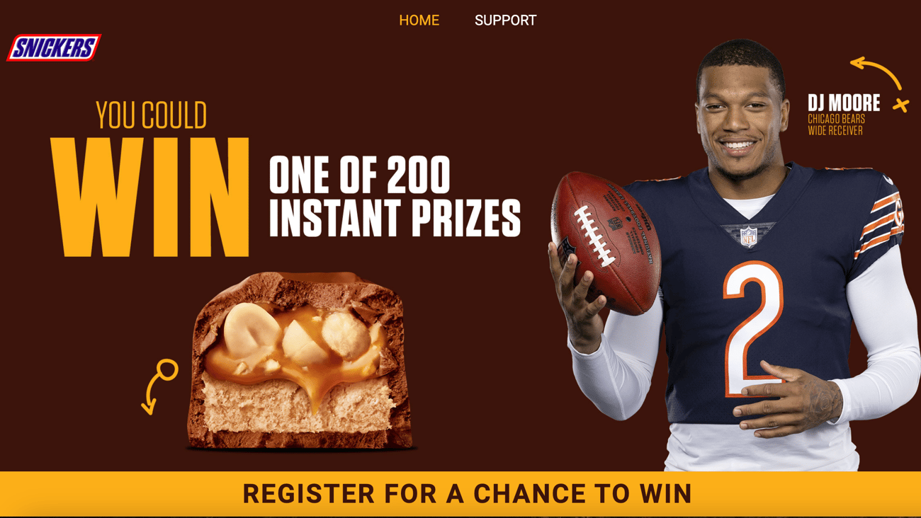 Snickers Circle K '200 Instant Prizes' Web Page