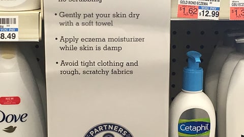 CVS National Eczema Association Shelf Sign