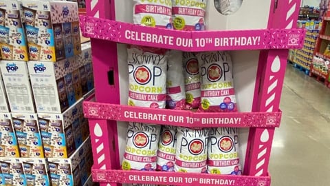 Skinny Pop 'Celebrate Our 10th Birthday' Pallet Display