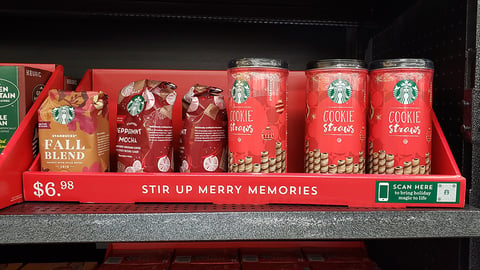 Starbucks 'Merry Memories' Walmart Shelf Tray