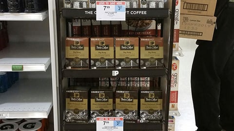 Peet's 'Powerful Means' Display Rack