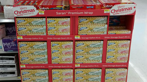 Ziploc Walmart Holiday Half-Pallet Display