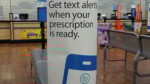 Walmart Pharmacy 'Text Alerts' Standee