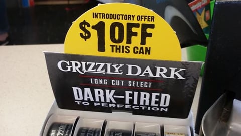 Grizzly Dark '$1 Off' Counter Display