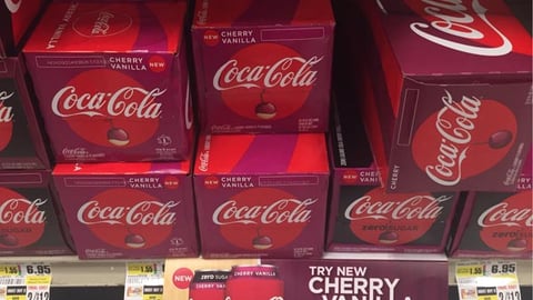 Coca-Cola 'Try New Cherry' Shelf Talker