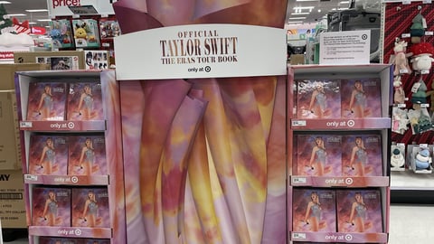 taylor swift eras tour book target display