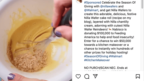 Nabisco 'Season of Giving' Instagram Update