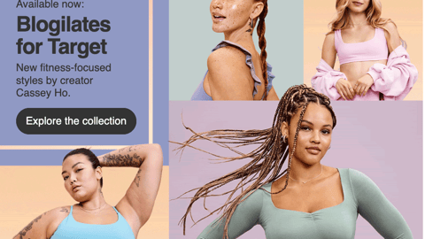 Target Blogilates 'New Fitness-Focused Styles' Email