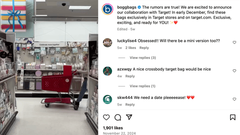 Bogg Target 'The Rumors are True' Instagram Update