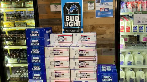 Bud Light aisle display