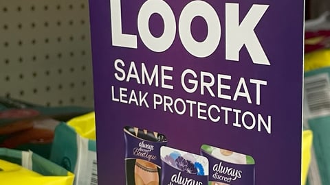 Always Discreet 'New Look' Shelf Talker