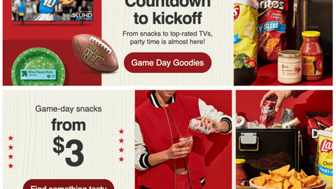 Target 'Countdown to Kickoff' Email