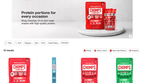 Target Chomps Web Page
