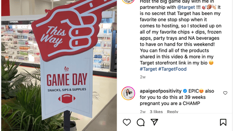 Target 'Host the Big Game Day' Instagram Update