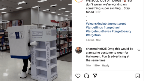 Clean Skin Club Target 'Don't Worry' Instagram Update