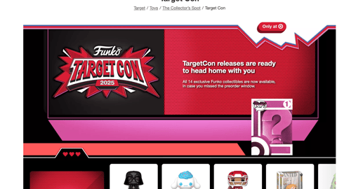 Target Funko 'Ready to Join Your Collection' Web Page
