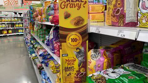 meow mix shelf talker