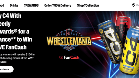 7-Eleven C4 'Win WWE FanCash' Display Ad