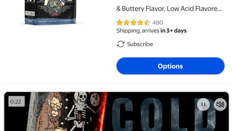 Walmart Bones Coffee Sponsored Search