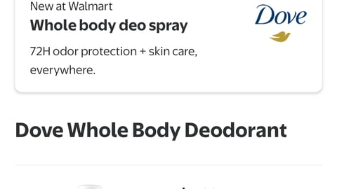 Dove walmart