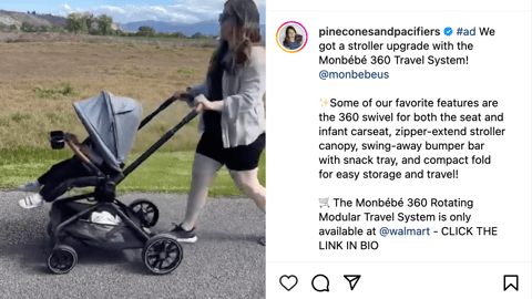 Monbebe 360 Travel System Walmart Instagram Update