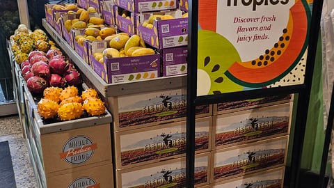 Whole Foods 'Explore the Tropics' Stanchion Sign