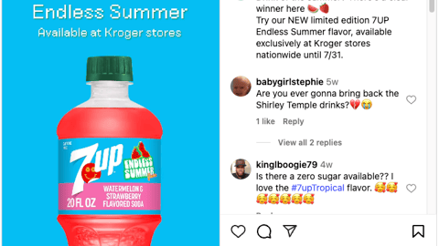 7Up Endless Summer Kroger Instagram Update
