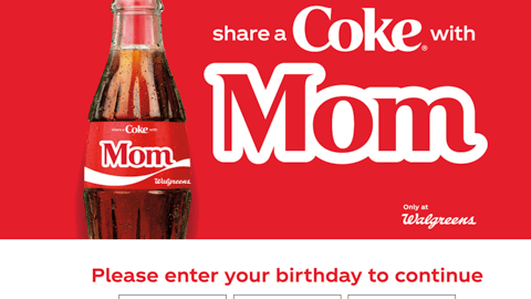 Walgreens 'Share a Coke with Mom' Website