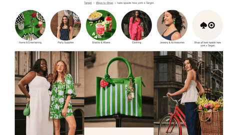 Kate Spade New York x Target Web Page
