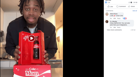 Walgreens 'Share a Coke with Mom' Facebook Update