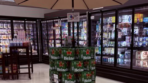 Heineken display