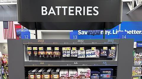 Duracell battery center inside Walmart