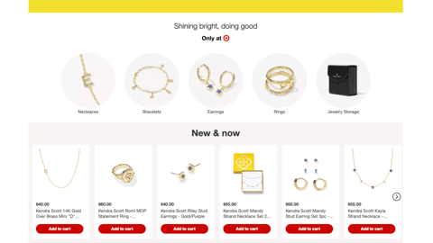 Kendra Scott x Target Web Page