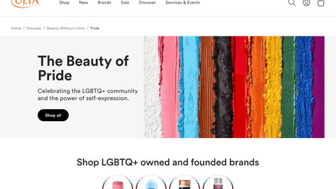 Ulta 'The Beauty of Pride' Web Page